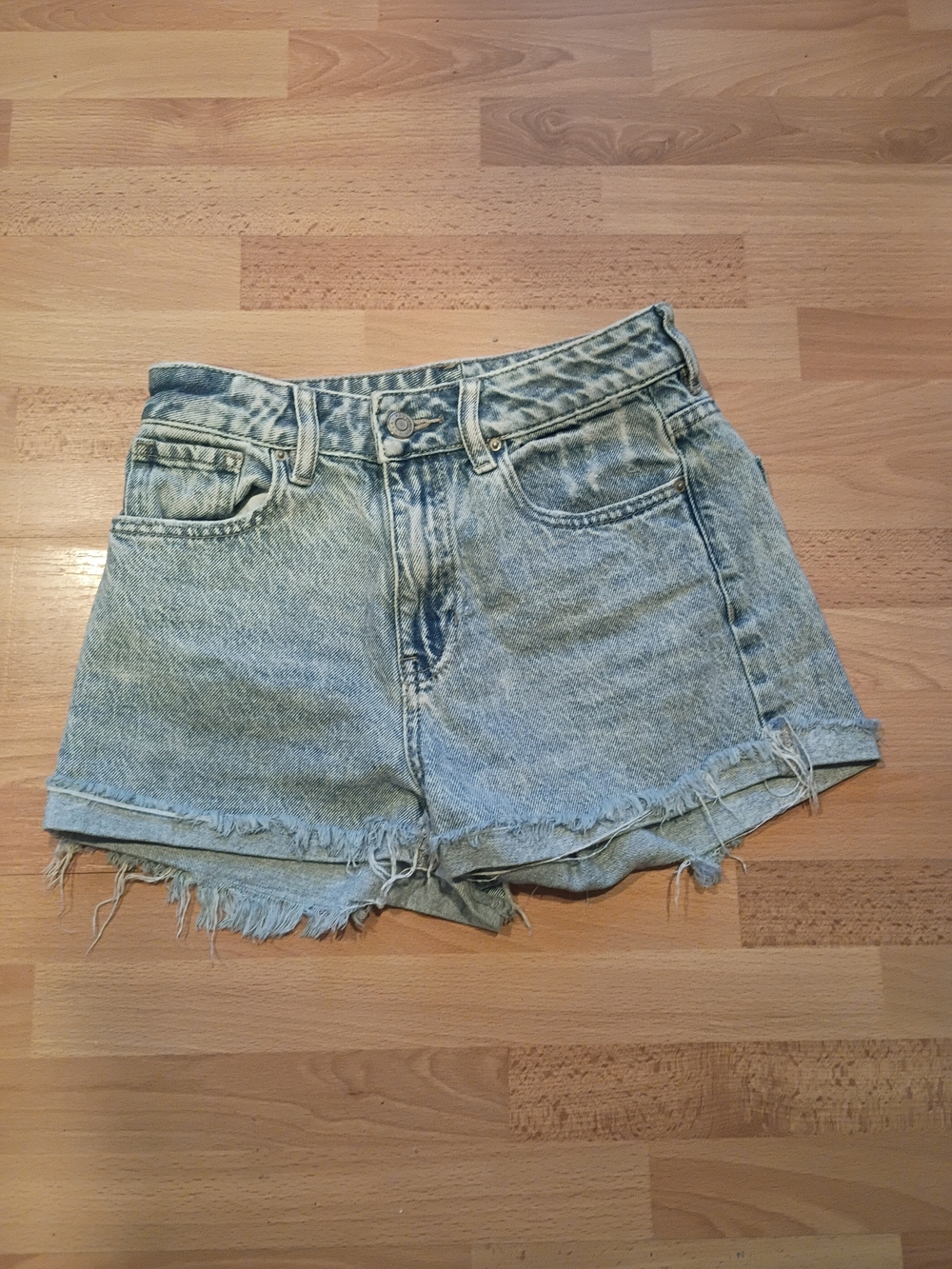 Pacsun Size 24 Mom Shorts Cuff Hem Mid Rise Cotton Distressed.